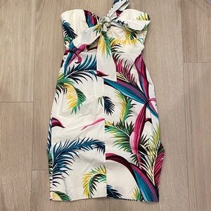Nicole Miller Strapless Dress with Tropical Colors